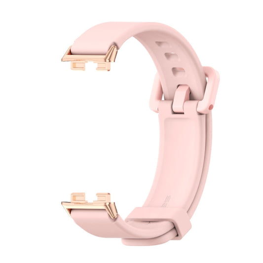 For Huawei Band 8 / 9 / 10 Mijobs Silicone Breathable Watch Band(Pink+Rose Gold) - Watch Bands by MIJOBS | Online Shopping UK | buy2fix
