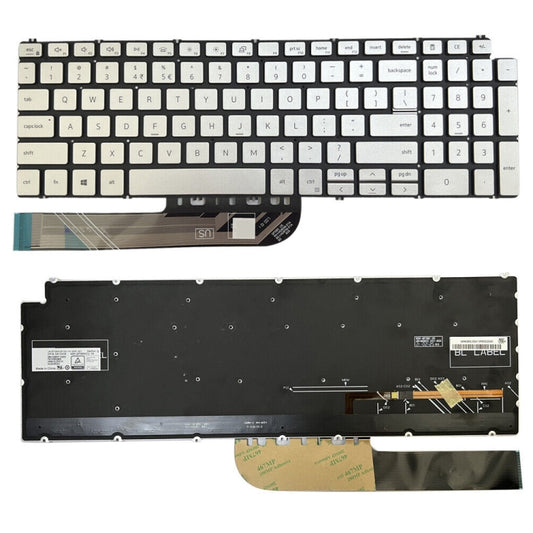 For Dell Inspiron 15 7590 / 7791 / 5584 US Version Backlight Laptop Keyboard(Silver) by buy2fix