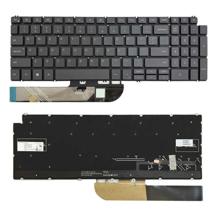 For Dell Inspiron 15 7590 / 7791 / 5584 US Version Backlight Laptop Keyboard(Black) by buy2fix