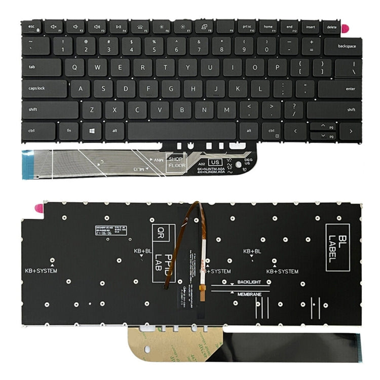 For Dell Vostro 5310 5320 5410 Latitude 3320 3420 US Version Backlight Laptop Keyboard(Black) by buy2fix