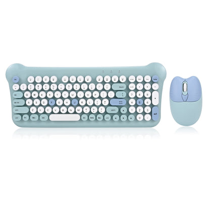QW05 Mixed Color Portable 2.4G Wireless Keyboard Mouse Set(Blue) by buy2fix