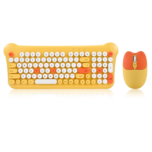 QW05 Mixed Color Portable 2.4G Wireless Keyboard Mouse Set(Yellow) by buy2fix