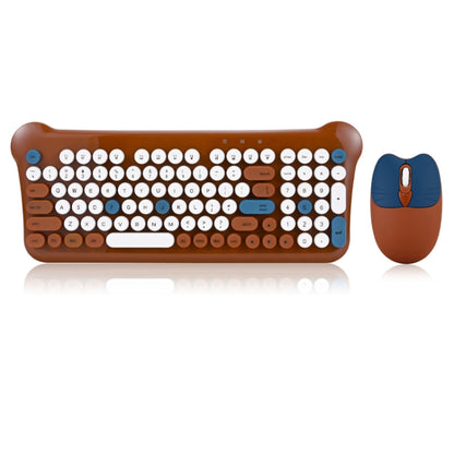 QW05 Mixed Color Portable 2.4G Wireless Keyboard Mouse Set(Brown) by buy2fix