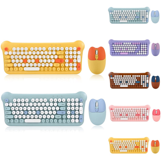 QW05 Mixed Color Portable 2.4G Wireless Keyboard Mouse Set(Purple) by buy2fix