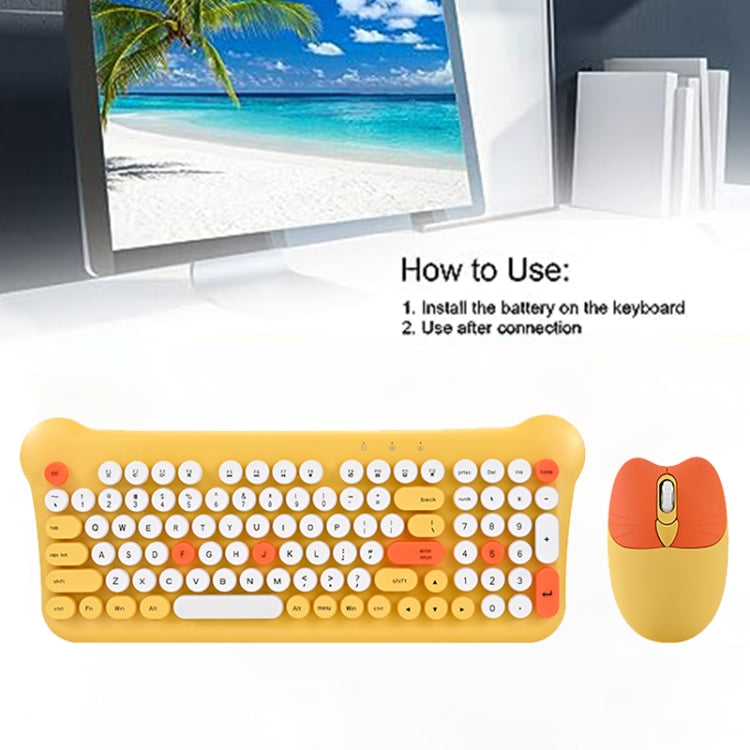 QW05 Mixed Color Portable 2.4G Wireless Keyboard Mouse Set(Pink) by buy2fix