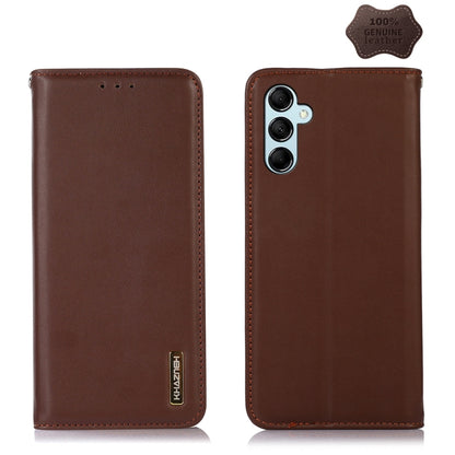 For Samsung Galaxy M34 5G KHAZNEH Nappa Top Layer Cowhide Leather Phone Case(Brown) by buy2fix