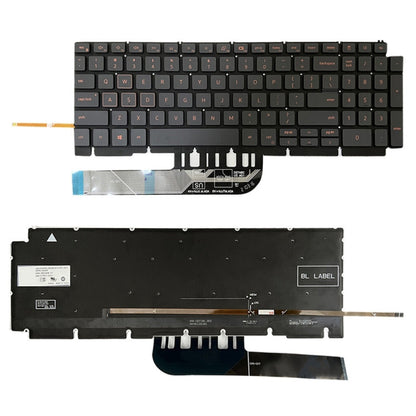 For Dell Inspiron G15 5510 5511 5515 5520 US Version Orange Backlight Laptop Keyboard(Black) by buy2fix
