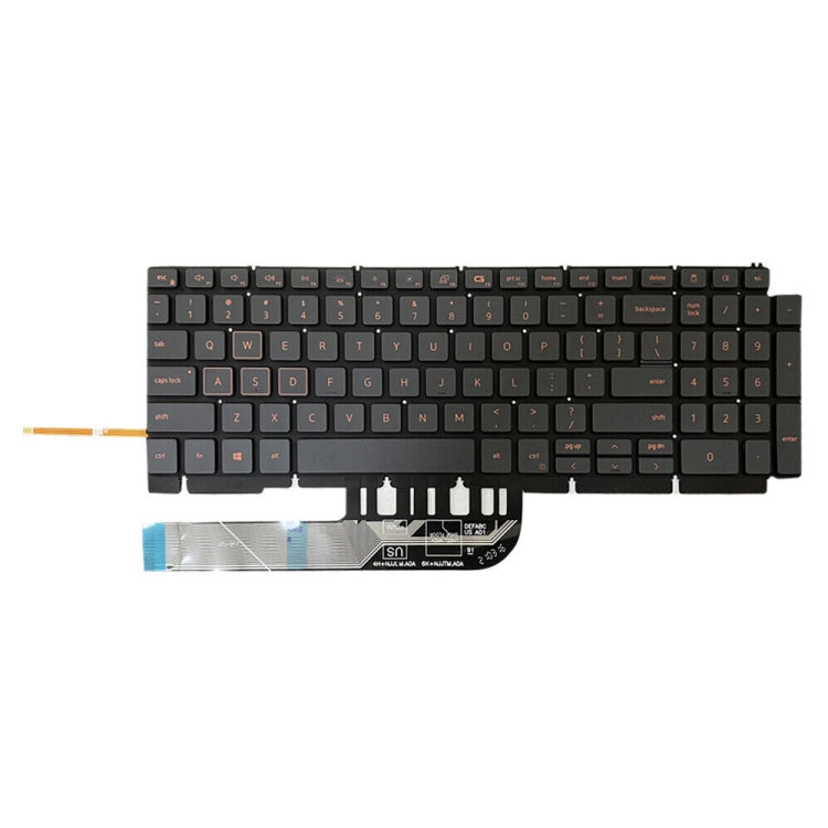 For Dell Inspiron G15 5510 5511 5515 5520 US Version Orange Backlight Laptop Keyboard(Black) by buy2fix