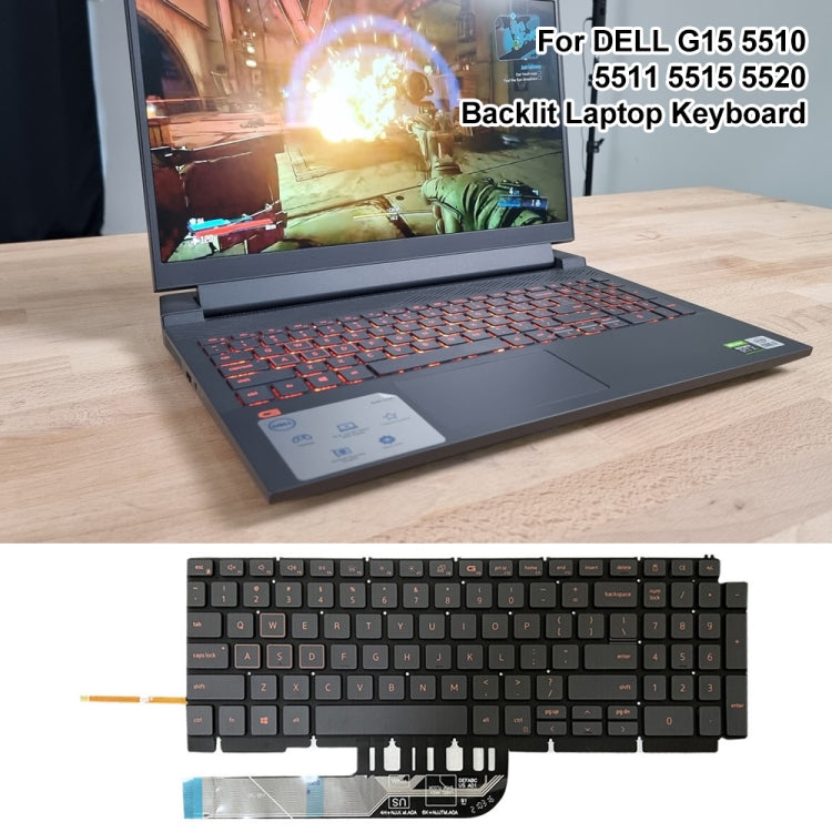 For Dell Latitude 7400 3400 5400 7410 5401 Spanish Version Backlight Laptop Keyboard(Black) by buy2fix