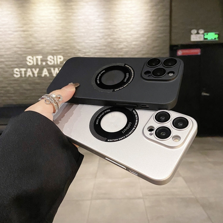 For iPhone 11 Electroplating Oil Injection Magsafe Magnetic PC Phone Case(Light Blue) by buy2fix