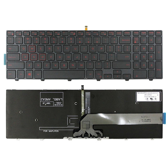 Backlight Laptop Keyboard For Dell 15-9550 / 15-3000 / 15-5542(Red Word) by buy2fix