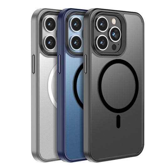 For iPhone 15 Pro Magsafe Magnetic Frosted Skin Feel Phone Case(Grey) - iPhone 15 Pro Cases by buy2fix | Online Shopping UK | buy2fix