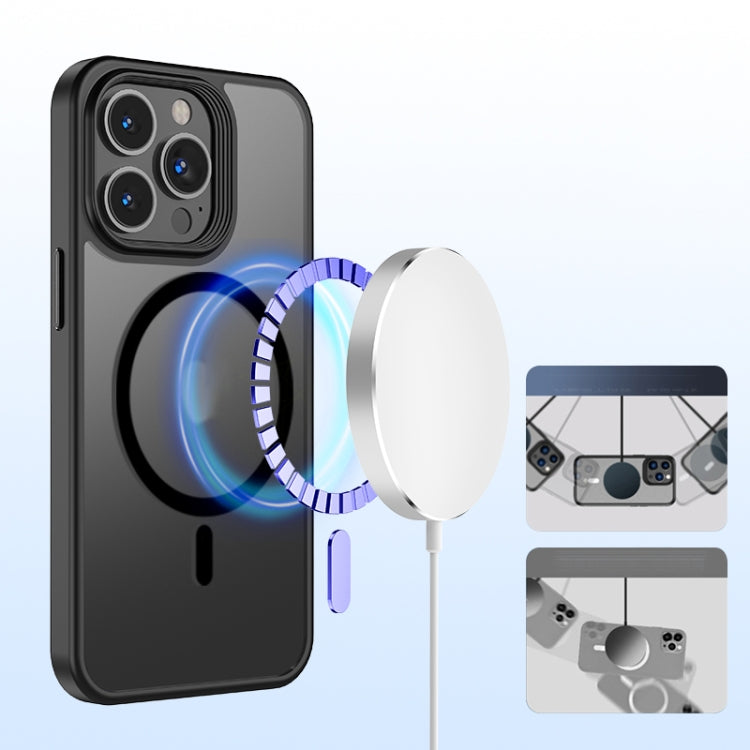 For iPhone 15 Magsafe Magnetic Frosted Skin Feel Phone Case(Blue) - iPhone 15 Cases by buy2fix | Online Shopping UK | buy2fix