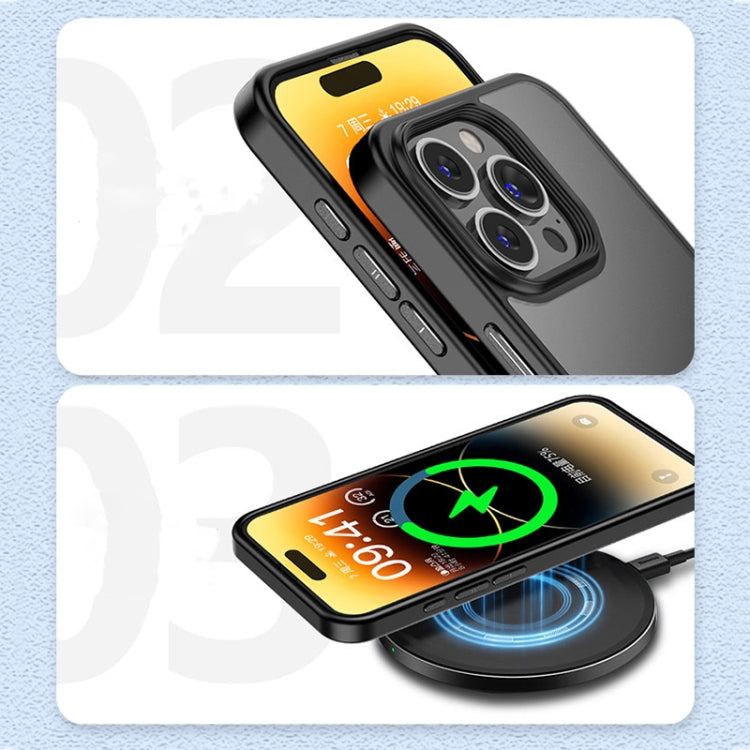 For iPhone 15 Pro Max Shield Frosted Skin Feel Phone Case(Grey) - iPhone 15 Pro Max Cases by buy2fix | Online Shopping UK | buy2fix