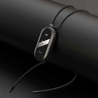 For Xiaomi Smart Band 10 / 9 / 8 Mijobs Stainless Steel Buckle Wax Rope Necklace(Black) - Watch Bands by MIJOBS | Online Shopping UK | buy2fix