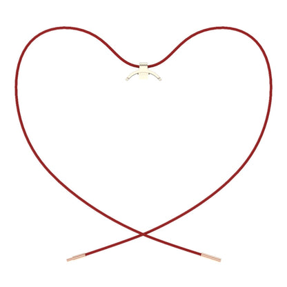For Xiaomi Smart Band 10 / 9 / 8 Mijobs Stainless Steel Buckle Wax Rope Necklace(Red+Light Gold) - Watch Bands by MIJOBS | Online Shopping UK | buy2fix