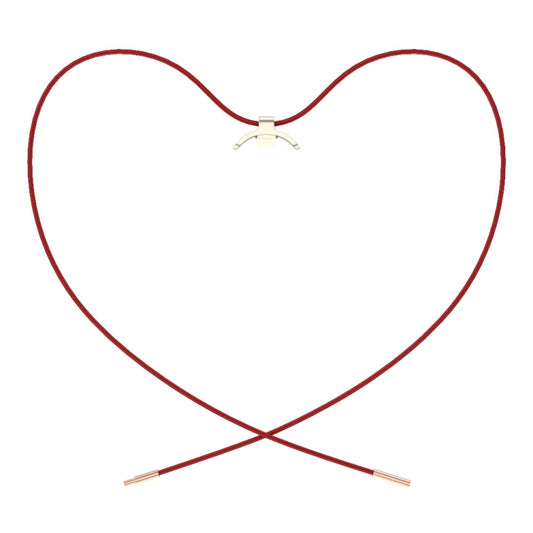 For Xiaomi Smart Band 10 / 9 / 8 Mijobs Stainless Steel Buckle Wax Rope Necklace(Red+Light Gold) - Watch Bands by MIJOBS | Online Shopping UK | buy2fix
