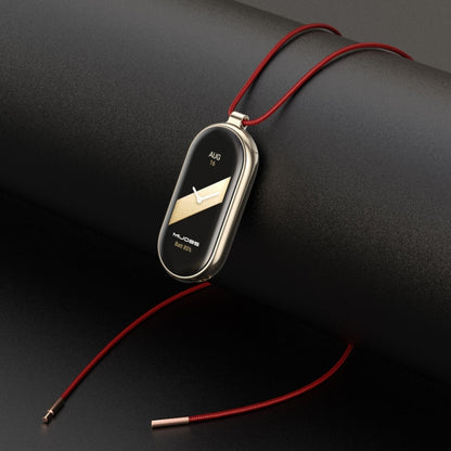For Xiaomi Smart Band 10 / 9 / 8 Mijobs Stainless Steel Buckle Wax Rope Necklace(Red+Light Gold) - Watch Bands by MIJOBS | Online Shopping UK | buy2fix