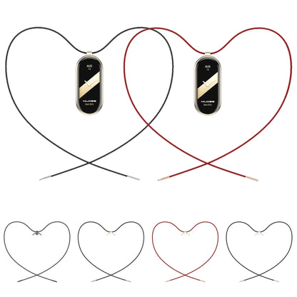 For Xiaomi Smart Band 10 / 9 / 8 Mijobs Stainless Steel Buckle Wax Rope Necklace(Red+Light Gold) - Watch Bands by MIJOBS | Online Shopping UK | buy2fix