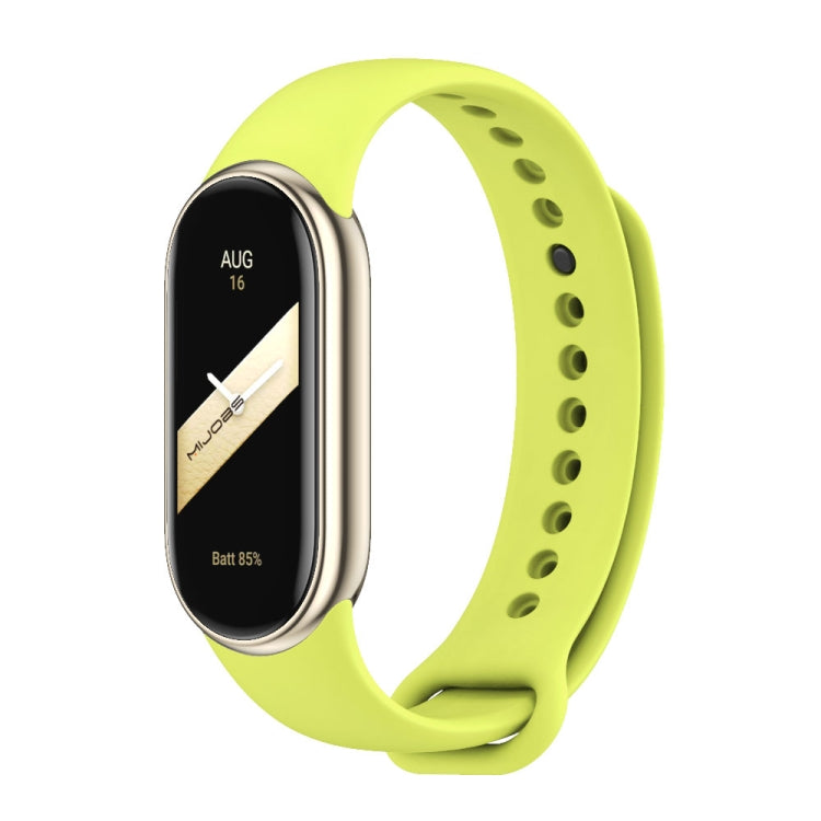 For Xiaomi Smart Band 10 / 9 / 8 Mijobs Solid Color Silicone Watch Band(Grass Green) - Watch Bands by buy2fix | Online Shopping UK | buy2fix