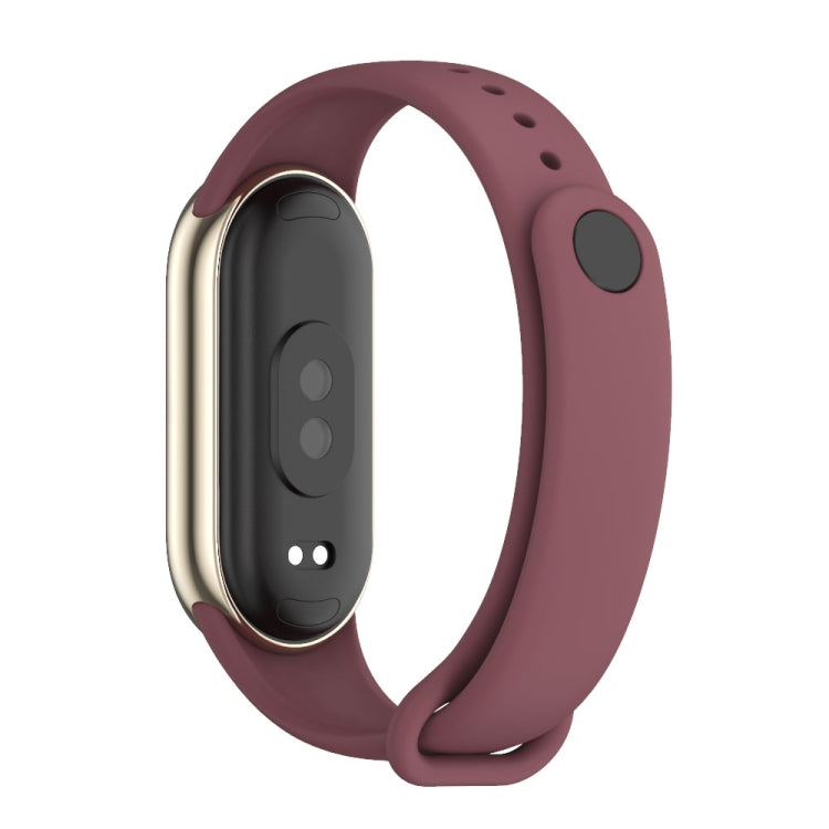 For Xiaomi Smart Band 10 / 9 / 8 Mijobs Solid Color Silicone Watch Band(Wine Red) - Watch Bands by buy2fix | Online Shopping UK | buy2fix