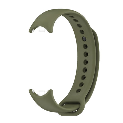 For Xiaomi Smart Band 10 / 9 / 8 Mijobs Solid Color Silicone Watch Band(Army Green) - Watch Bands by buy2fix | Online Shopping UK | buy2fix