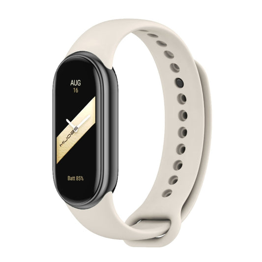 For Xiaomi Smart Band 10 / 9 / 8 Mijobs Solid Color Silicone Watch Band(Grey) - Watch Bands by buy2fix | Online Shopping UK | buy2fix