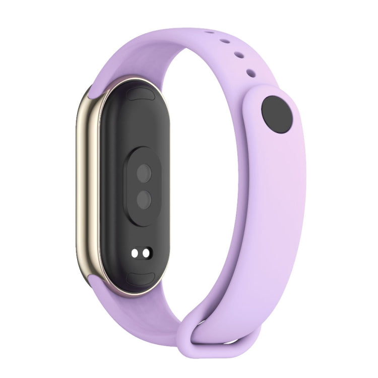 For Xiaomi Smart Band 10 / 9 / 8 Mijobs Solid Color Silicone Watch Band(Taro Purple) - Watch Bands by buy2fix | Online Shopping UK | buy2fix