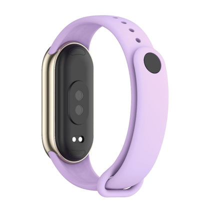 For Xiaomi Smart Band 10 / 9 / 8 Mijobs Solid Color Silicone Watch Band(Taro Purple) - Watch Bands by buy2fix | Online Shopping UK | buy2fix