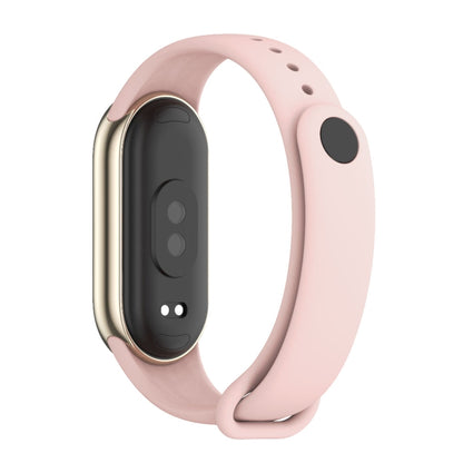 For Xiaomi Smart Band 10 / 9 / 8 Mijobs Solid Color Silicone Watch Band(Pink) - Watch Bands by buy2fix | Online Shopping UK | buy2fix