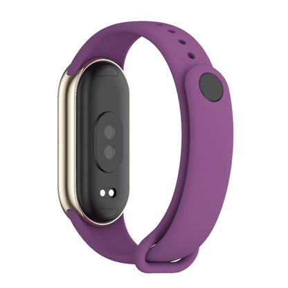 For Xiaomi Smart Band 10 / 9 / 8 Mijobs Solid Color Silicone Watch Band(Purple) - Watch Bands by buy2fix | Online Shopping UK | buy2fix