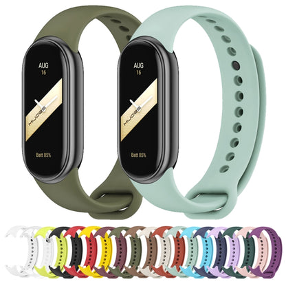 For Xiaomi Smart Band 10 / 9 / 8 Mijobs Solid Color Silicone Watch Band(Midnight Blue) - Watch Bands by buy2fix | Online Shopping UK | buy2fix