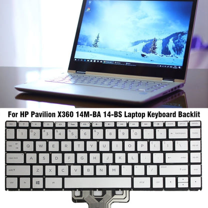For HP 14M-BA 14-BS US Version Laptop Backlight Keyboard(Silver) by buy2fix