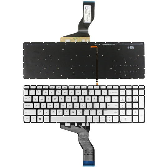 For HP 15-AB / 15-AK US Version Laptop Backlight Keyboard(Silver)