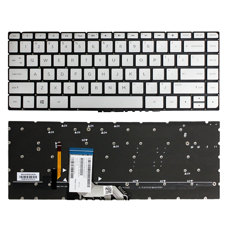 For HP Spectre 15-AP US Version Laptop Backlight Keyboard(Silver) by buy2fix