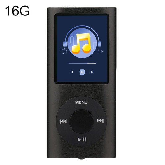 1.8 inch TFT Screen Metal MP4 Player With 16G TF Card+Earphone+Cable(Black) - MP4 Player by buy2fix | Online Shopping UK | buy2fix