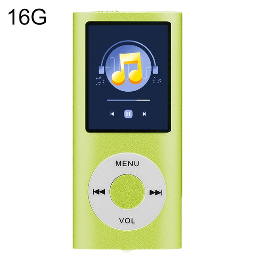 1.8 inch TFT Screen Metal MP4 Player With 16G TF Card+Earphone+Cable(Green) - MP4 Player by buy2fix | Online Shopping UK | buy2fix