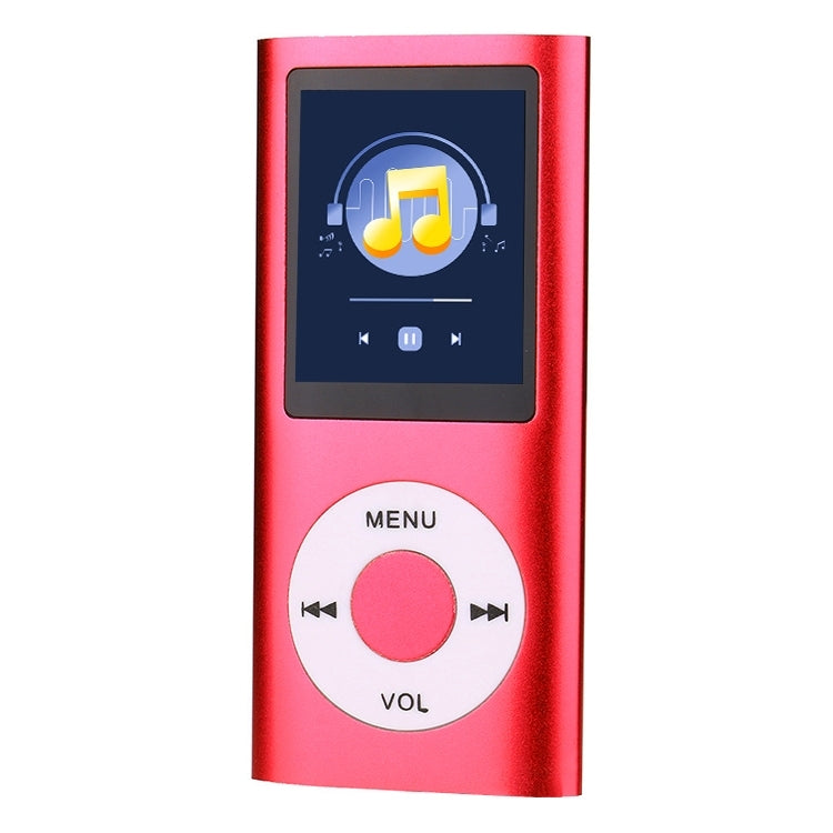 1.8 inch TFT Screen Metal MP4 Player With Earphone+Cable(Red) - MP4 Player by buy2fix | Online Shopping UK | buy2fix