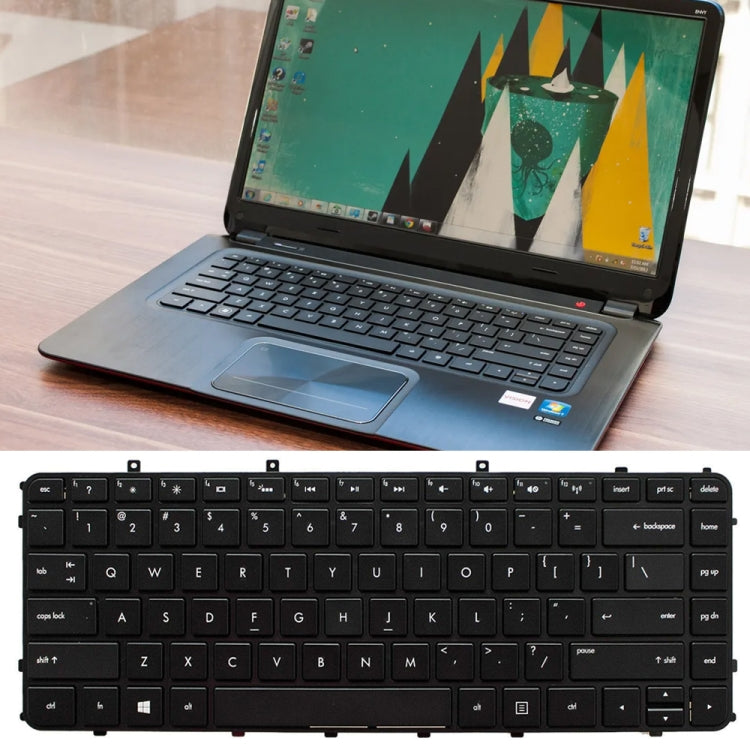 For HP Envy4 4-1000 Laptop Keyboard with Frame by buy2fix