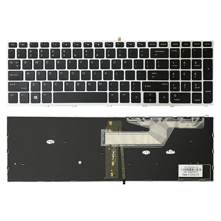 For HP ProBook 650 G4 Silver Frame US Version Laptop Backlight Keyboard by buy2fix