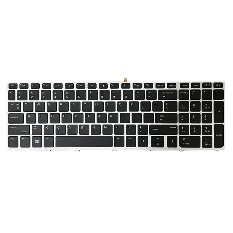 For HP ProBook 650 G4 Silver Frame US Version Laptop Backlight Keyboard by buy2fix
