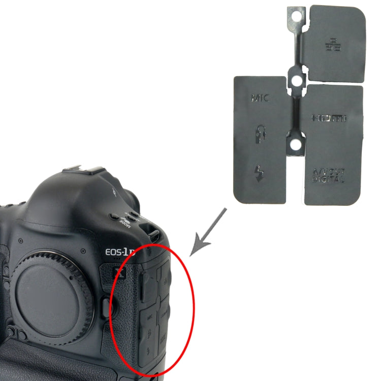 For Canon EOS 1D X 3 in 1 OEM USB Cover Cap by buy2fix