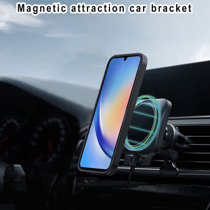 For Samsung Galaxy A34 5G Large Window MagSafe Holder Phone Case(Green) by buy2fix