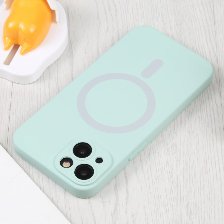 For iPhone 15 Liquid Silicone Magsafe Phone Case(Light Cyan) - iPhone 15 Cases by buy2fix | Online Shopping UK | buy2fix