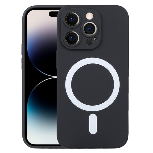 For iPhone 15 Pro Liquid Silicone Magsafe Phone Case(Black) - iPhone 15 Pro Cases by buy2fix | Online Shopping UK | buy2fix