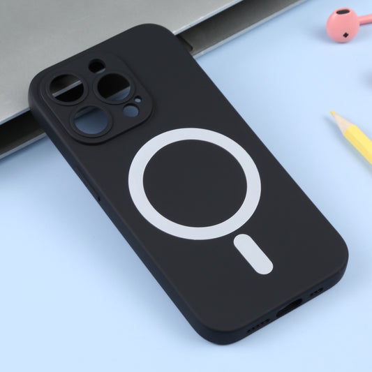 For iPhone 15 Pro Liquid Silicone Magsafe Phone Case(Black) - iPhone 15 Pro Cases by buy2fix | Online Shopping UK | buy2fix