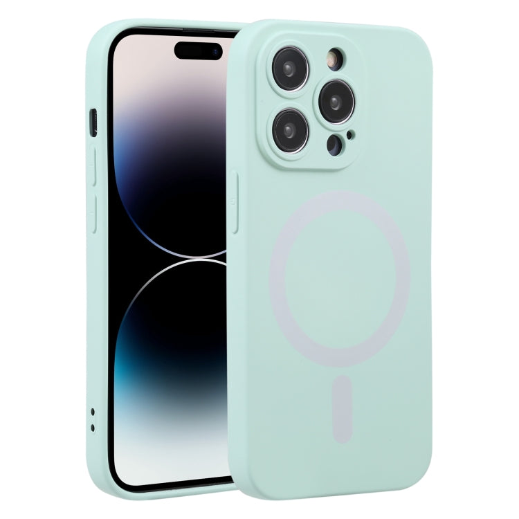 For iPhone 15 Pro Liquid Silicone Magsafe Phone Case(Light Cyan) - iPhone 15 Pro Cases by buy2fix | Online Shopping UK | buy2fix