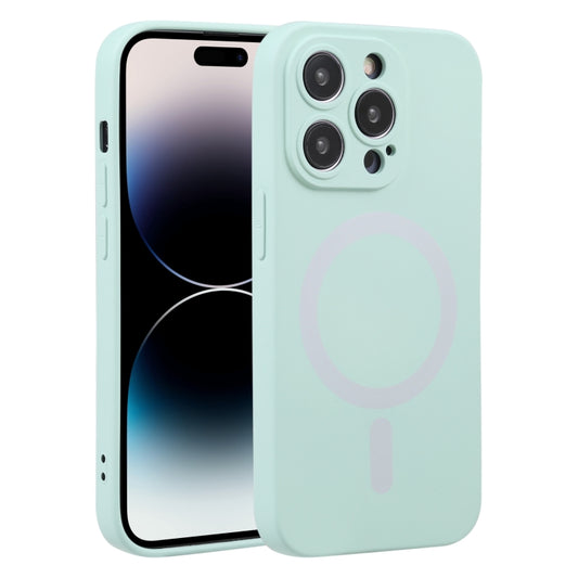 For iPhone 15 Pro Liquid Silicone Magsafe Phone Case(Light Cyan) - iPhone 15 Pro Cases by buy2fix | Online Shopping UK | buy2fix