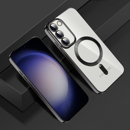 For Samsung Galaxy S20 Ultra CD Texture Plating TPU MagSafe Phone Case with Lens Film(Black) by buy2fix