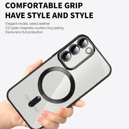 For Samsung Galaxy Note20 Ultra CD Texture Plating TPU MagSafe Phone Case with Lens Film(Dark Purple) by buy2fix